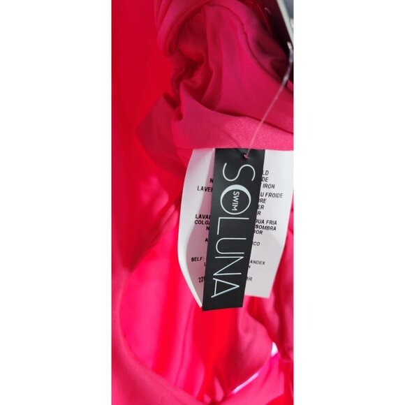 Soluna One Piece Swimsuit Tahity Asymetrical Size Medium Color Geranium New - Picture 7 of 9